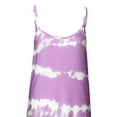 thumbnail image 4 of Fangasis Women Long Dress V Neck Maxi Dresses Tie Dye Sundress Ladies Casual Slip Beach Purple XL, 4 of 6