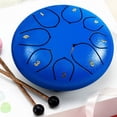 thumbnail image 1 of Fiudx Tambor de Mano de 6 Pulgadas con Sonido Relajante, Tambor de Acero Afinado Profesionalmente, Mazo de Madera Fácil de Tocar, Creación Musical para Meditación, Regalo para Músicos Adultos, Juego, 1 of 3