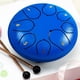 thumbnail image 1 of Fiudx Tambor de Mano de 6 Pulgadas con Sonido Relajante, Tambor de Acero Afinado Profesionalmente, Mazo de Madera Fácil de Tocar, Creación Musical para Meditación, Regalo para Músicos Adultos, Juego, 1 of 3