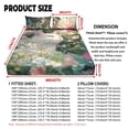 thumbnail image 7 of Jiueut Cat Flower Print 3 Pieces Twin Size Bed Sheet Set, Ultra Soft Bedroom Decoration Easy to Clean Fitted Sheet 2 Pillowcase for Women Men, 7 of 7