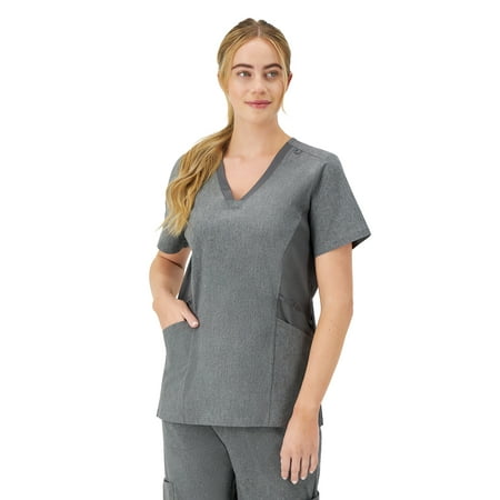 Hanes Womens Hanes Women's Scrubs V-Neck Scrub Top, Comfort Fit, Short Sleeve, Sizes S-3XL