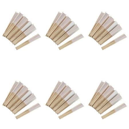 

60 Pcs 21cm White Color Fabric Hand Fan Silk Hand Fan Wedding Party Promotion Favor