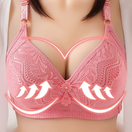 

KUNPENG Women s Solid Bra Wire Underwear One-Piece Bra Everyday Underwear