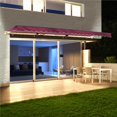 thumbnail image 1 of ALEKO AWCL13X10BURG37 Motorized LED Half Cassette Retractable Awning 13 X 10 Feet, Burgundy, 1 of 9