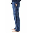 thumbnail image 2 of #followme Microfleece Mens Buffalo Plaid Pajama Pants with Pockets (Blue Plaid, Large), 2 of 3
