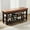 Light Brown, variant on 40" Shoe Storage Bench with Leather Cushion, 2-Tier Wooden Shoe Rack Organizer for Entryway, Mudroom, or Hallway, Dark Brown