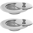thumbnail image 1 of (2 piezas) colador de fregadero de cocina, filtro de tapón de drenaje de fregadero de acero inoxidable de gran diámetro con tapa, adecuado para baños, cesta, cubierta de colector, hogar, 1 of 5