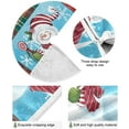 thumbnail image 5 of FMSHPON Christmas Winter Snow Snowman Snowflakes Plaid Tartan Xmas Christmas Tree Skirt Stand Mat for Holiday Party Decoration Indoor Outdoor 48 inches, 5 of 6