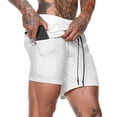 thumbnail image 3 of Joggers Shorts Mens 2 in 1 Short Pants Gyms Fitness Bodybuilding Workout Quick Dry Beach Shorts Male Summer Sportswear Bottoms, 3 of 6