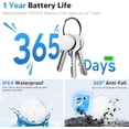 thumbnail image 5 of 2026 Air Tracker Tags-2 Pack 5.3 Smart Bluetooth Tracker Tag Work with Apple Find My (iOS Only) Key Finder Item Locator for Keys, Luggage,Wallet, Backpack, Pets,etc. (2, White), 5 of 8