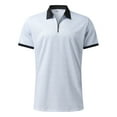 thumbnail image 4 of Sngxgn Shirts for Men - Short Sleeve Casual Polo Shirt(White,XXXL), 4 of 5