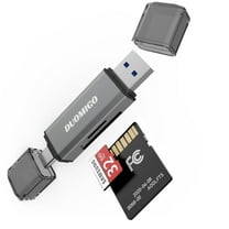 Duomigo USB C & USB-A Dual SD Card Reader, Memory Card Adapter for MMC/UHS-I - Compatible with MacBook Pro, iPad Pro, Galaxy S21 & More