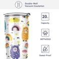 thumbnail image 4 of SKYSONIC Alpaca Tumbler Stainless Steel Double Wall Vacuum Reusable Insulated Mug with Straw and Built-in Coaste for Cold and Hot Beverages, 12oz, 4 of 7