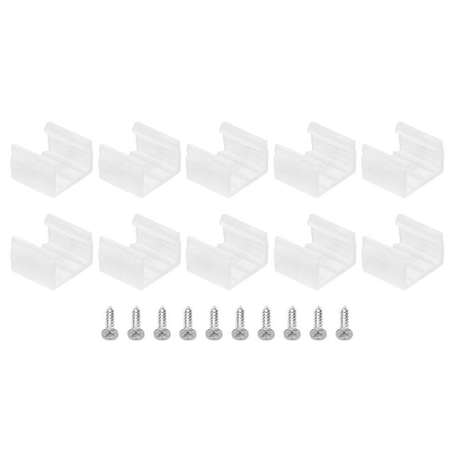 Unique Bargains LED Strip Light Clips, 40 Pack Mounting Bracket Fixing Clip Plastic Clamp for 12mm-14mm Light Cable Translucent