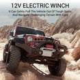 thumbnail image 3 of 10000lbs Electric Winch 12V Waterproof Electric Winch Synthetic Rope Winch, Waterproof IP67 85ft Steel Cable Truck Winch with Wireless Handheld Remote, For Trucks, SUVs, Jeeps, 3 of 8