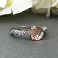 thumbnail image 4 of HeartsAndYou 1.4ct Natural Peach Morganite Solitaire Engagement Ring 14k SOLID White Gold, 4 of 9