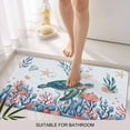 thumbnail image 3 of Turtle Coastal Door Mat&nbsp;Indoor Outdoor Entrance,Non Slip Small Rug for Kitchen Bathroom Entryway Rug,Summer Beach Ocean Shell Jellyfish Starfish Washable Doormat Floor Mat 18x30 Inch, 3 of 8