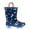 Navy Space, variant on FUNCOO PLUS Toddler Kids Rain Boots Girls Light Up Waterproof Boots with Handles, Purple, Size 11