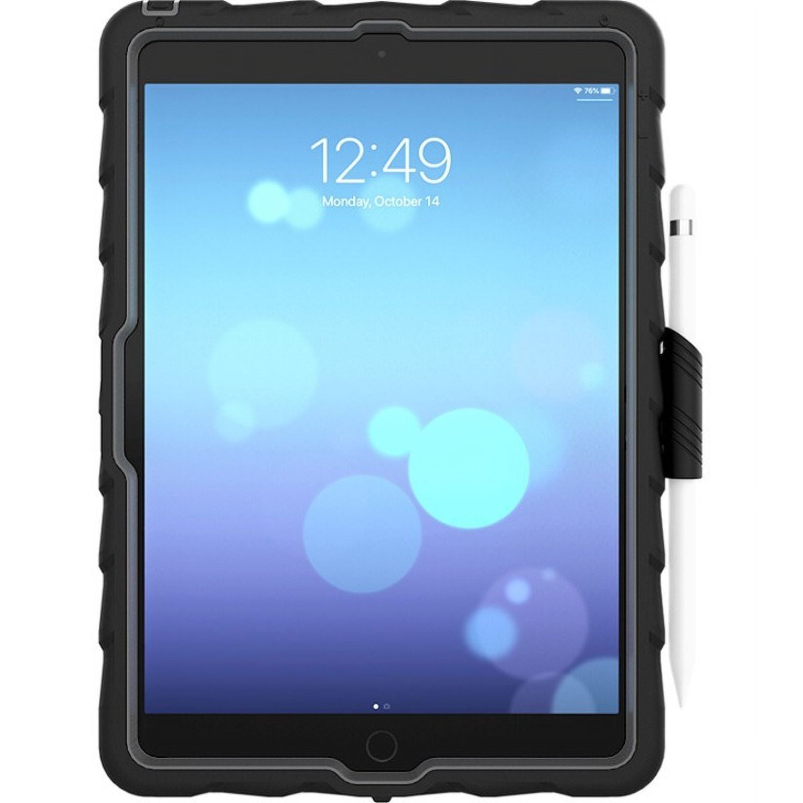 Gumdrop HideAway for iPad 10.2 9G/8G/7G - Black - For Apple iPad (7th Generation), iPad (8th Generation), iPad (9th Generation) Tablet, Apple Pencil - Tread Texture - Black - Shock Absorbing, Dust ...