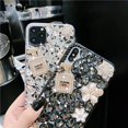 thumbnail image 5 of case for iPhone 13 Pro Max Glitter Case, Luxury Diamond Rhinestone 3D Perfume Bottle & Flower Soft TPU Cover for Women & Girls, 5 of 6