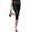 Black, variant on Womens Capri Leggings Low Waisted Slim Leg Polka Dots Capris Split Hem Cropped Yoga Pants, M
