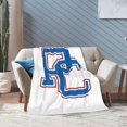 thumbnail image 6 of Presbyterian A College Logo Fleece Blanket, Very Soft Microfiber Flannel Blanket for Couch Warm and Cozy for All Seasons, Black, 6 of 6