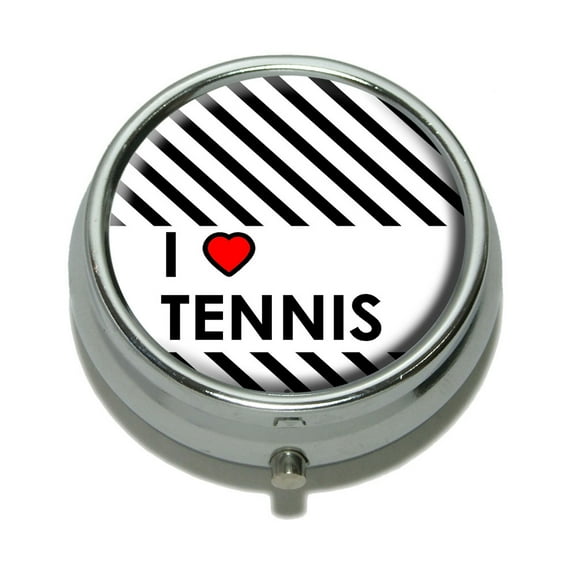 I Love Heart Tennis Pill Box