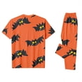 thumbnail image 6 of Halloween Family Pajamas Matching Set - Soft 2 Piece Long Sleeve Top & Pants Sleepwear, Halloween Bat Print Short Sleeve Sleepwear for Family for 4 Years Pjs, 6 of 6