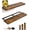 B. Rustic Brown - Americana Farmhouse Style, variant on Modern Minimalist Wall-Mounted Shelves, 22.5 Inch Engineered Wood Storage Shelves