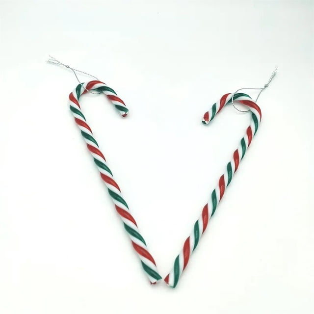 Caramelo de plástico para decoración navideña, bastón de caramelo de colores más grandes, ideal para regalo de Navidad y Año Nuevo, 2023