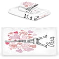 thumbnail image 2 of SKYSONIC 3 Pack Towel Beautiful Paris Eiffel Tower Love Heart Cotton Bath Towel Set (1 Bath Towel, 1 Hand Towel, 1 Washcloth) for Bathroom, Super Soft and Quick Dry Towels, 2 of 7