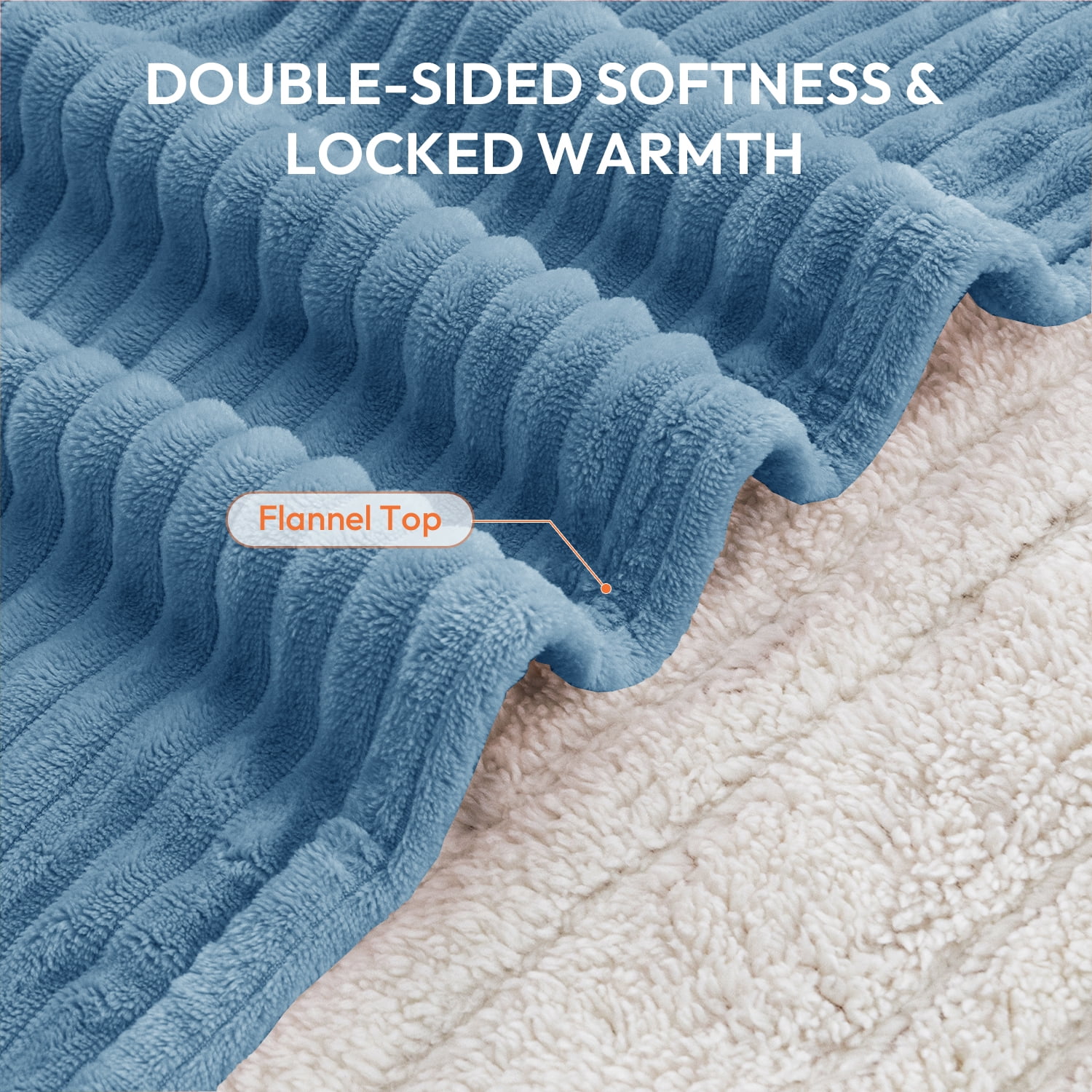 GOTCOZY Heated Blanket Electric Throw - 50"x60" Heating Blanket with 3 Hours Auto-Off and 5 Heat Levels ETL Certified Soft Flannel,Machine Washable  (Blue)