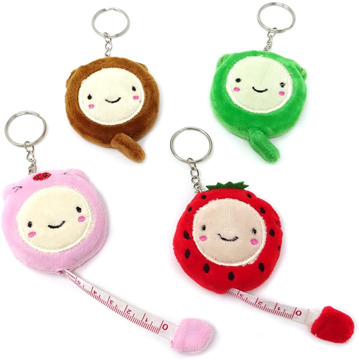 4PCS 60Inch/150cm Double Sided Tape Measure Cute Plush Retractable Tape Measure