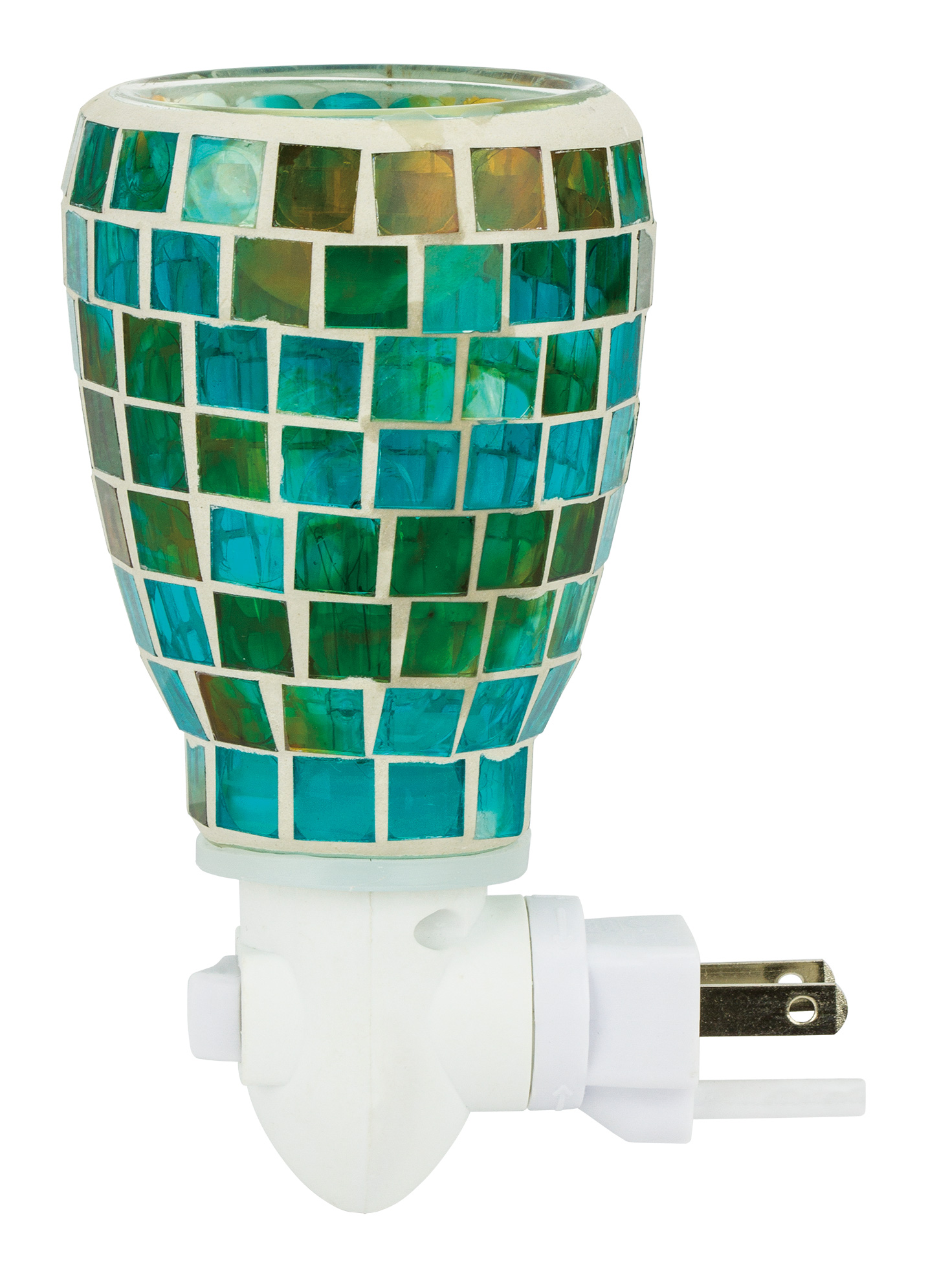 Mosaic Glass Plug-In Fragrance Wax Melt Warmers Ocean Blue