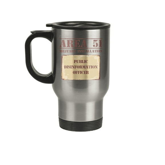 Funny Area 51 Conspiracy Stainless Steel Travel Mug - 12oz Insulated Coffee Cup