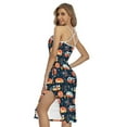 thumbnail image 2 of Caravan Camping Pattern Printed Cross Back Cami Dress, Camper Camping Fashion Summer Maxi Sexy Casual Dress For Women, 2 of 4