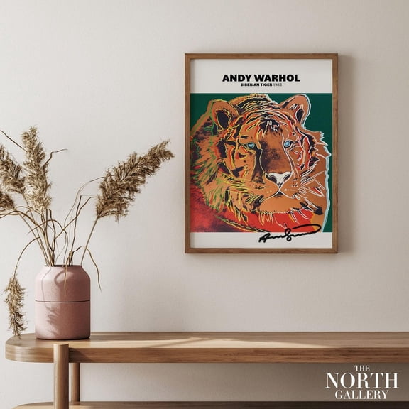 Andy Warhol Poster Print, Siberian Tiger, Endangered Species Potfolio, Pop Art Print, Modern Wall Decor, Size X Unfframed UNFRAMED Poster, Wall Art for Decor, Present, 8x12