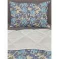 thumbnail image 3 of Floral Comforter & Sham Bedding Set, Hand Drawn Like Wild Roses Flowers Leaves Ornamental Garden Print, 3 pcs Duvet Set Microfiber Filling Quilt, 5 Sizes, Lavender Blue and Multicolor, by Ambesonne, 3 of 4
