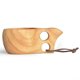 thumbnail image 5 of Taza de madera de caucho hecha a mano con agarre de 2 orificios para café, té, leche y agua. Ideal para actividades al aire libre, como acampar o viajar., 5 of 5