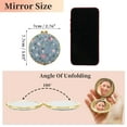thumbnail image 2 of Unique Bargains Round Mini Floral Mirror for Women Purses Pocket Blue, 2 of 7