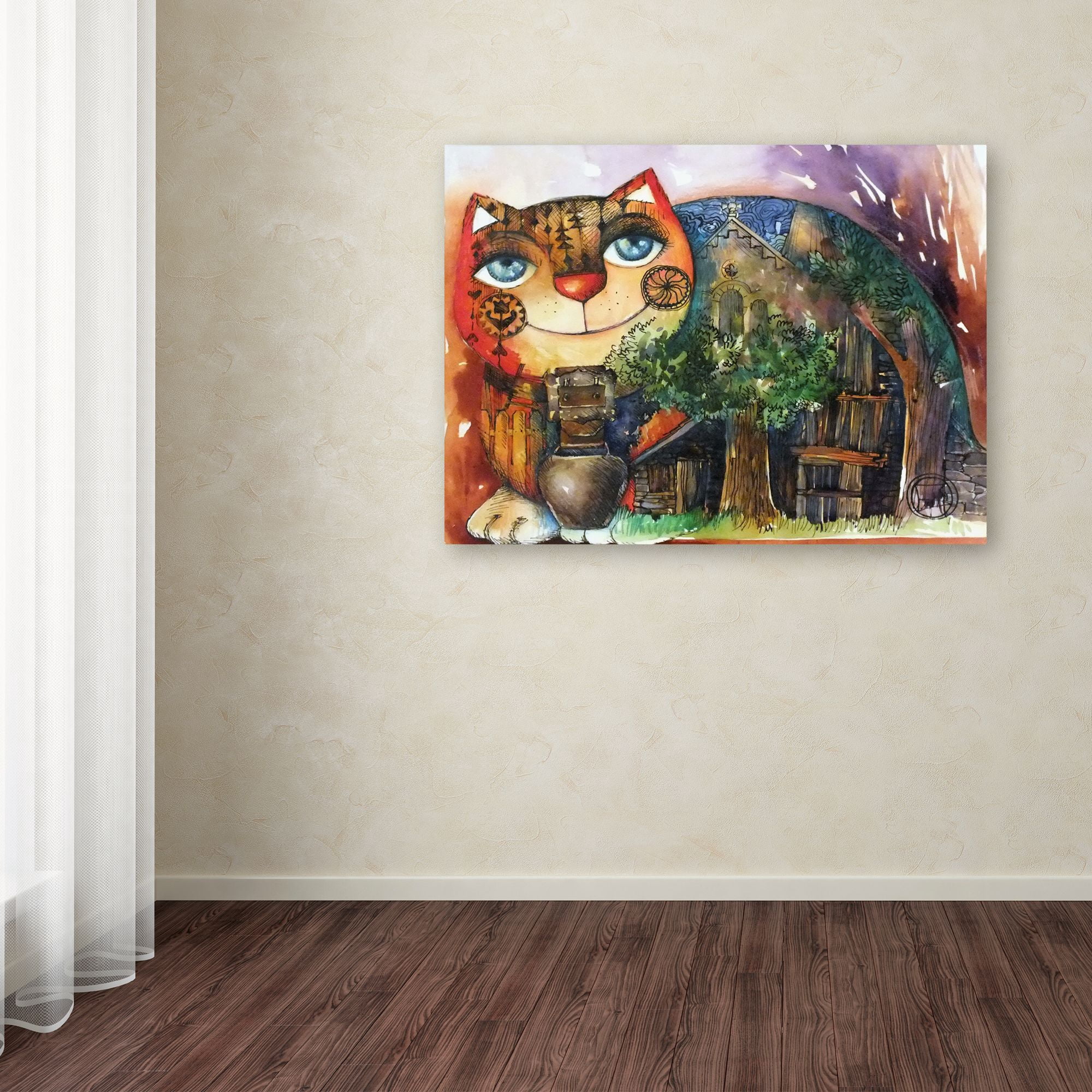 Trademark Fine Art 'Alpes Cat' Canvas Art by Oxana Ziaka