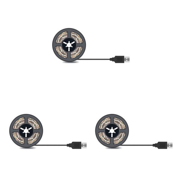 sweethay Tira de luces LED para baño, espejo de tocador autoadhesivo estético, lámpara de tocador, maquillaje, belleza, hogar, 3 metros 3 metros 3Conjunto