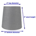thumbnail image 4 of MERIVILLE Linen Clip-On Chandelier Lamp Shades, 4 x 5 x 5 in, Graphite, Set of 5, 4 of 4