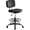 Black, variant on Armless Drafting Chair with Adjustable Footrest Ring, Low Back Office Stool for Standing Desk, Ergonomic PU Leather Swivel Rolling Chair 350 lbs