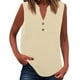 thumbnail image 1 of Camiseta sin mangas de verano para mujer, corte holgado, plisada, cuello en V, sin mangas, fluida, informal, 1 of 5