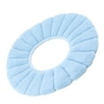 thumbnail image 3 of Funda para asiento de inodoro, cálida, suave, cómoda, lavable, reutilizable, antideslizante, reemplazo de almohadilla para asiento de inodoro, color azul, 3 of 5