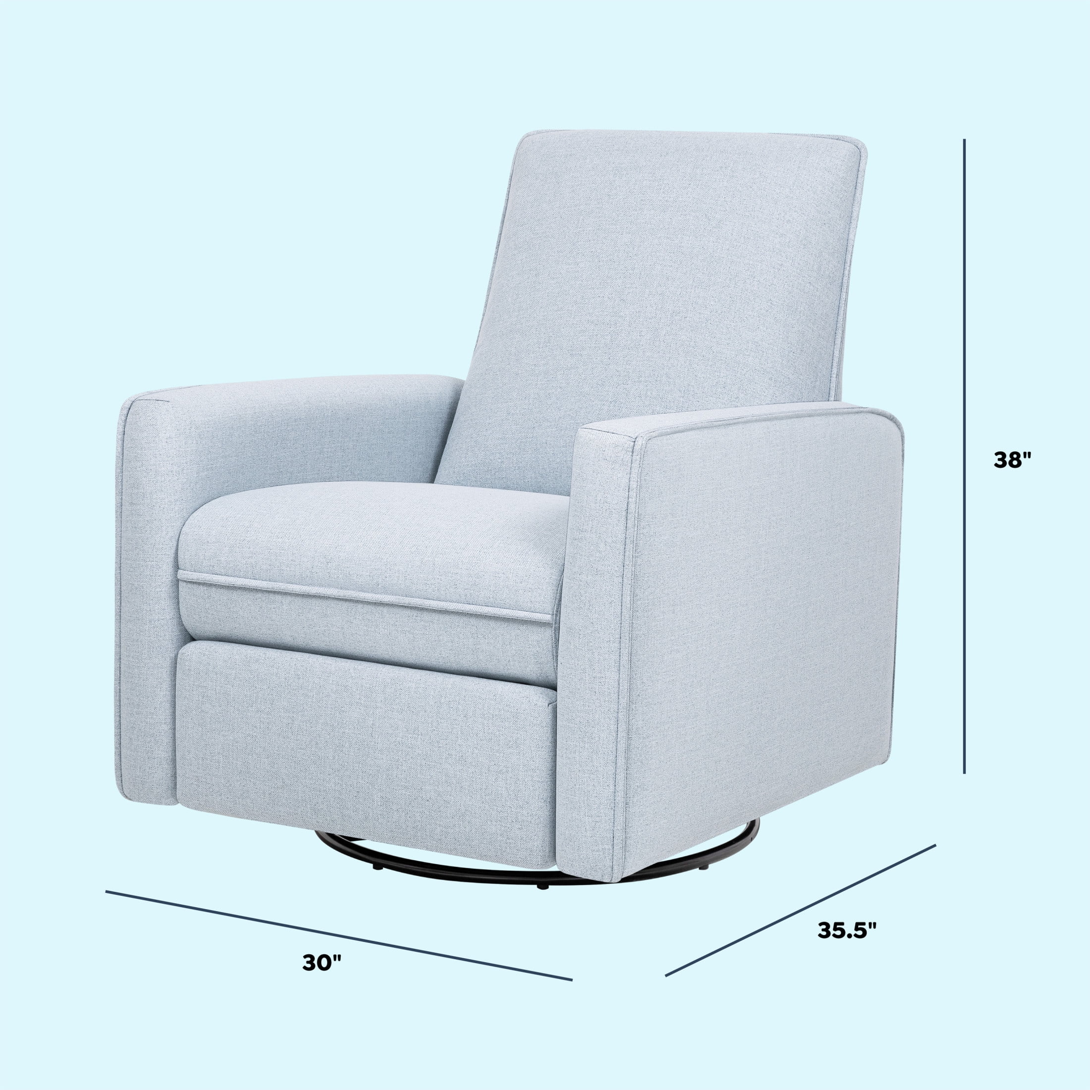 DaVinci Penny Recliner and Swivel Glider in Eco-Performance Fabric | Water Repellent & Stain Resistant