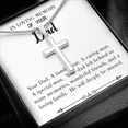 thumbnail image 4 of A Special Family Man Dad Memorial Dad Memorial Cross Necklace Sympathy Loss of Father Condolence Message Card, 4 of 20