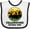 White and Black, variant on Inktastic Yellowstone National Park with Bear Mountains and Trees Cricle Boys or Girls Baby Bib