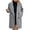 Gray, variant on Women Long Sherpa Coat - Fuzzy Faux Trench Jackets Winter Fleece Button Cardigan with Pockets White 10(XL)